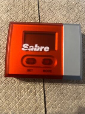 Red Portable Gaming Timer with Gray Accent
